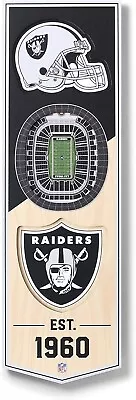 Raiders Las Vegas 954859 NFL 3D Allegiant Stadium Banner Wall Art 6 X 19 • $34.95