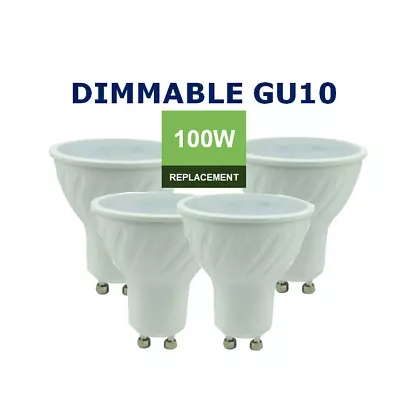 Pack 4 Dimmable GU10 LED Bulb 100W Equiv 950 Lumen 3000K Warm White 120 Degree • $9.95