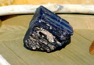 Black Tourmaline Schorl Crystal Muscovite Mica 193g Rough Specimen Protection • $30