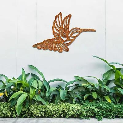 Large Rustic Metal Hummingbird Wall Art - Perfect Gift Idea For Gardeners • £9.49