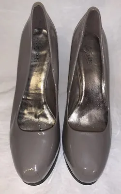 Women’s City Struts Gray Close Round Toe 5 Inch Stiletto Slip On Heels- Size 10M • $30