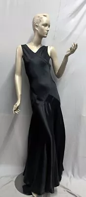 #24-047 Slinky Hollywood Glamour 1930's Bias Cut Silk Satin Evening Gown • $34