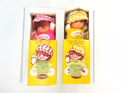 Lot (2) Vintage Fun World Fruit Scented Matchpack 2.5  Dolls Apple Pie Peach Pie • $14.99