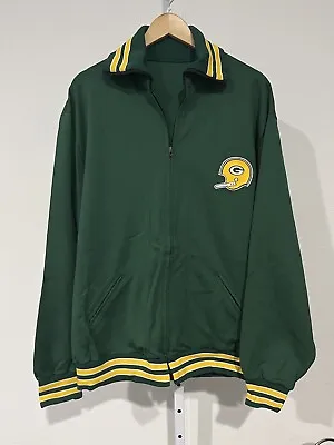 Vintage Green Bay Packers Sand Knit Team Issued #77 Jacket Size 50 USA • $750