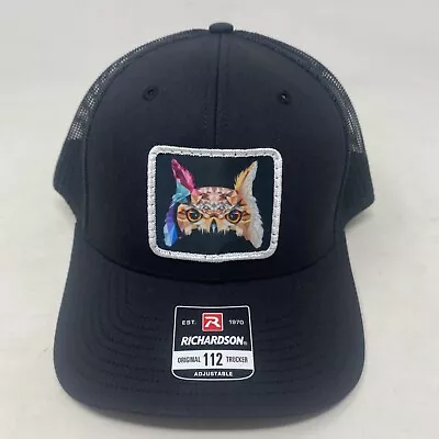 Richardson OWL Original 112 Trucker Hat Mesh Snapback Cap Black • $21.21