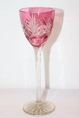 $49 • Buy Bpcg Val St Lambert Vsl Cranberry Cut To Clear Cordial