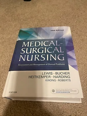 Medical Surgical Nursing By Lewis Bucher Heitkemper Harding 10th Eidtion • $20.49