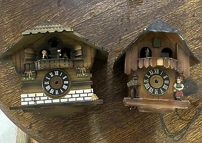 2 Vintage Mechanical Cuckoo Clock For Parts Or Repair • $95