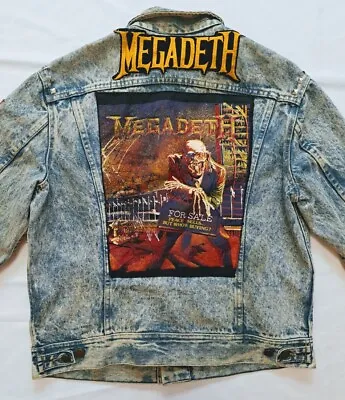 Lee Megadeth Metallica Studded Patched  Heavy Metal Mens Jacket Size L • $395