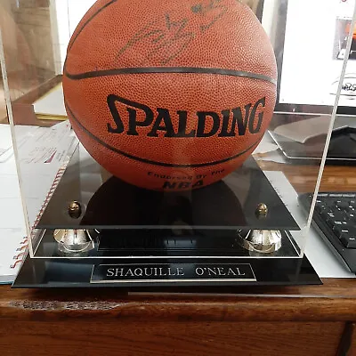 Shaquille O'Neal Signed Spalding NBA Silver Series Basketball  In Acrylic Box • $150