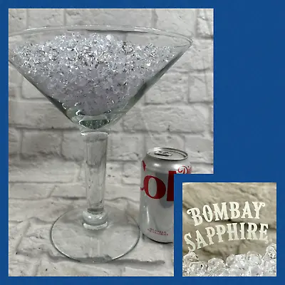 GIANT Bombay Sapphire Stem Martini Cocktail Glass 10  Gin Bar Display Promo • $36.79