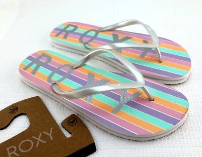 New ROXY Starfish V Size 9 Multi-Color PVC Women's Flip Flops • $19.99