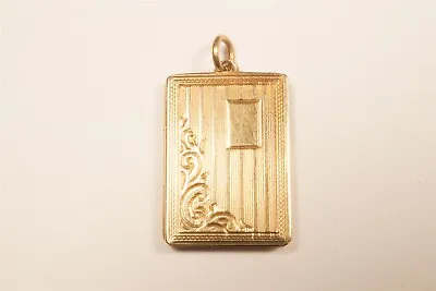 VINTAGE ENGLISH 9K GOLD BOOK SHAPED PHOTO LOCKET C1960's NO RESERVE • $115