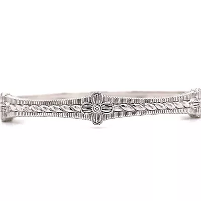 Judith Ripka 18kt White Gold Diamond Bangle 17.7 Grams • $1799.99