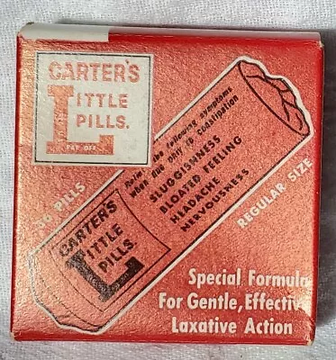 Vintage Carter's Little Pills Laxative Medicine Bottle In Sealed Box - NOS  • $15