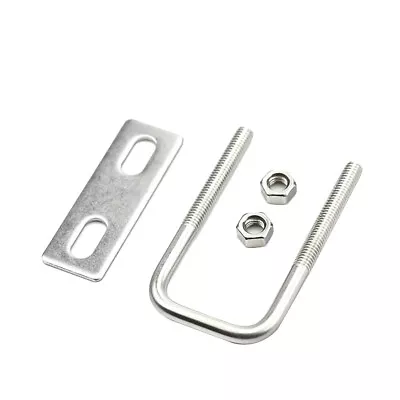 M6 M8 M10 U Bolt Plates And Nuts Standard U-Bolts Stainless Steel 304 Trailer • £77.83