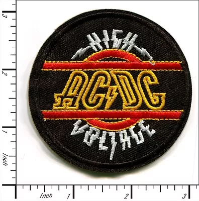 26 Pcs Embroidered Iron On Patches AC/DC Music Badge Round  70x70mm AP056eB3 • $19.28