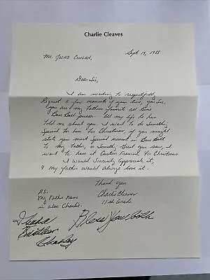 Vintage Jocko Conlan Autograph Letter Original Umpire Chicago White Sox HOF WOW • $49.99