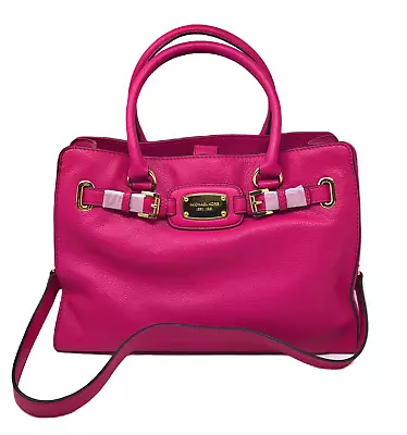 Michael Kors Hamilton Large East West Leather Tote: Fuchsia Pink - $368.00 MSRP! • $159.95