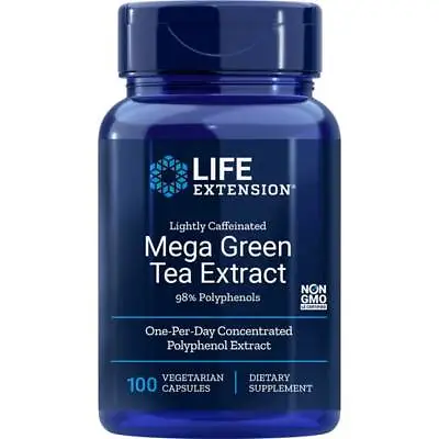 Life Extension Lightly Caffeinated Mega Green Tea Extract 725 Mg 100 Veg Caps • $22.50