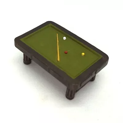 1/72 Miniature Furniture - French Billiard Table (carom) W/Balls & Pool Cue • $18.95