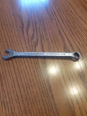 Vtg. VLCHEK WBE14 Combination Wrench 7/16 12pt. U.S.A. Good Condition. • $3.50