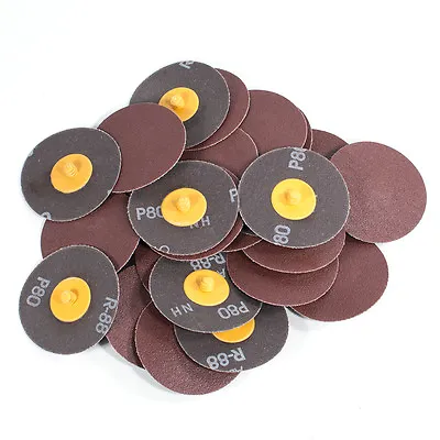 25 Pcs 3 Inch 80 Grit “roloc” Roloc Type Abrasive Sanding Discs • $15.75