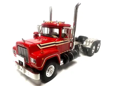 Dcp First Gear 1/64 Scale  R Model Mack Day Cab Red Gold & Black Stripes • $59