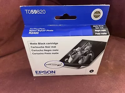New Genuine Epson T059820 Matte Black Ink Cartridge Stylus Photo R2400 • $9.99