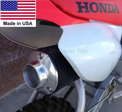 HONDA CRF125 CRF 125F MUFFLER EXHAUST -2D POWER TIP W/ SPARK ARRESTOR SCREEN USA • $29.95