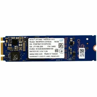 Intel Optane Memory M10 SSD M.2 2280 16GB MEMPEK1W016GA PCIe 3.0 3D Xpoint NVMe • $8.80