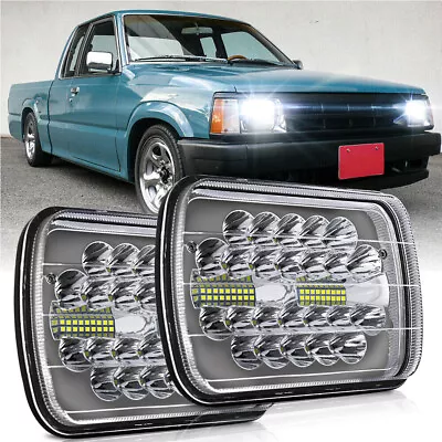 For Mazda B2000 B2200 B2600 RX-7 GLC Pickup 2pcs 7x6  Led Headlights Hi/Low Beam • $36.07