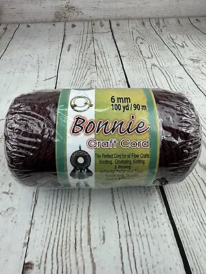 Pepperell Bonnie Macrame Craft Cord 6mm X 100yd - Burgundy Polyolefin Fiber • $15.90