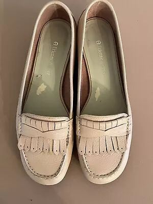 * Vintage *  Etienne Aigner Women's Loafer Moccasin Pink Leather  - Size 7.5/8.0 • $24.99