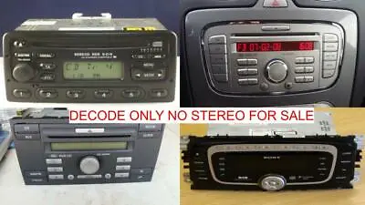 Ford Sony 6000 6006 Cd Dab 6 Disc Radio Code Decode Servicemondeofiestaka • £0.99
