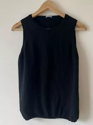 MALO 100% Cashmere Sleeveless Sweater 46 Black See Photos For Sizing • $74.95