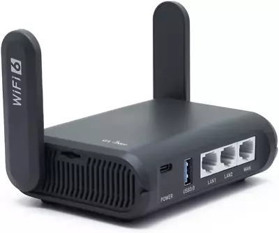GL.iNet GL-AXT1800 (Slate AX) Pocket-Sized Wi-Fi 6 Gigabit Travel Router Extend • $142.14