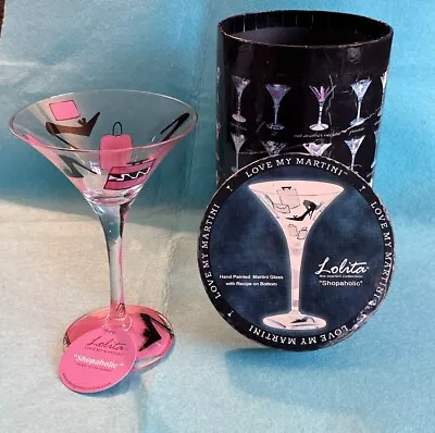 Retro Lolita Cocktail Glass. Martini Collection “Shopaholic” Boxed.Unused.Label. • £12