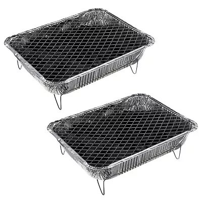 2x LANDMANN Aluminium Disposable Barbecue Camping Picnic BBQ Grill • £18.07