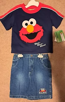 ELMO SESAME STREET Toddler Kids 4T Shirt And Short Pants Set • $14.95