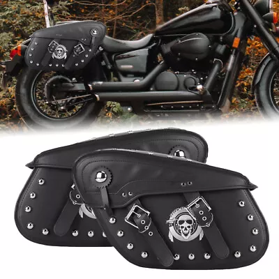 Motorcycle Saddle Bags  For Kawasaki Vulcan VN800 VN900 VN1500 Classic Custom • $129.99