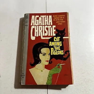 CAT AMONG THE PIGEONS Christie 1961 1st POCKET BOOKS Vintage Paperback • $4