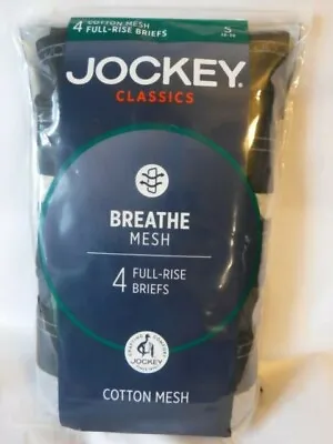$29.97 • Buy Jockey Breathe Mesh 4 Full Rise Briefs Gray Mix Cotton Mens Choose S M  XL XXL