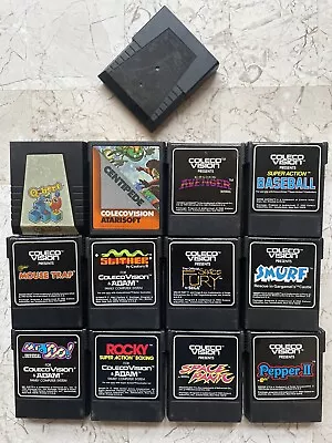 Colecovision Games Lot 13 Cartridges - Mr Do Smurf Q*bert Slither • $79.99