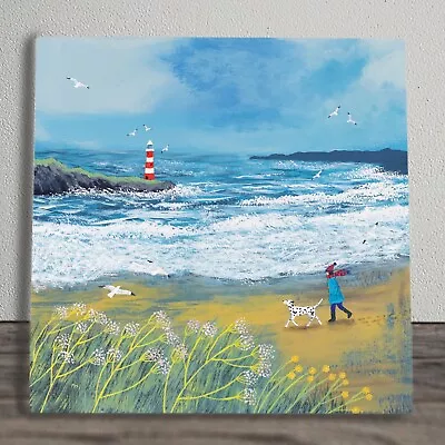 Lighthouse Ceramic Tile Picture Plaque Sign Wall Art By Esther Marshall 20x20cm • £24.99