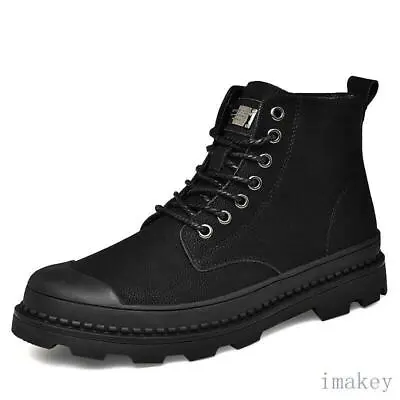 Mens High Top Lace Up Side Zip Casual Punk Casual Ankle Boots Shoes • $40.16