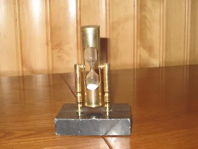 Mini Brass Sand Timer Hourglass Antique Maritime Kitchen Game Play Desktop Décor • $13.50