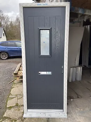New 855-2070 Anthracite Grey  Cottage Style Composite Front Door In Upvc Frame • £545