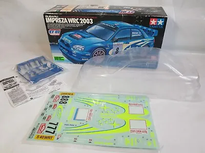 Tamiya Subaru Impreza 2003 WRC Body Shell + H Parts + Decals (Defective Shell) • £90