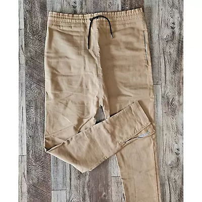 I Love Ugly Pants Harem Drop Crotch Tapered Size Medium Zespy Tan Khaki Joggers • $39